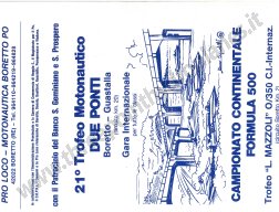 21st Trofeo Motonautico Due Ponti (1989)